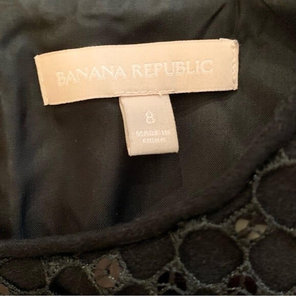 Banana Republic Wool Blend Black Sequin Accent Dress 8 - Picture 11 of 13